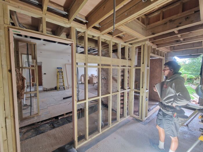 Exeter Road — Structural framing nearing completion