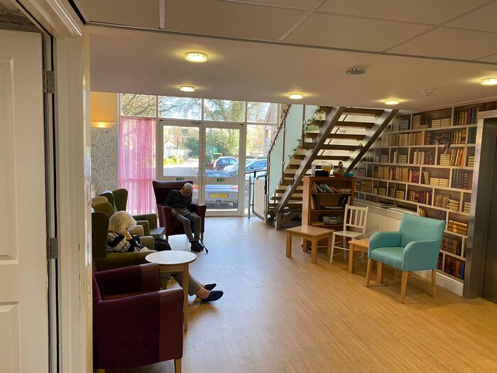 Priory Court — Communal lounge and staircase