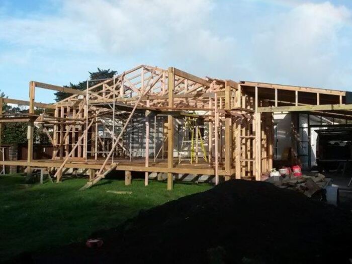 Timandra — Timber frame going up