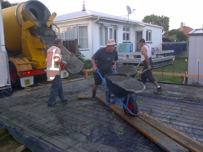 Timandra — Concrete pour on site
